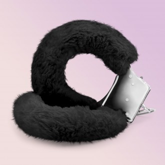 PACK DE 30 ALGEMAS DE PELUCHE LOVE CUFFS CRUSHIOUS PRETAS