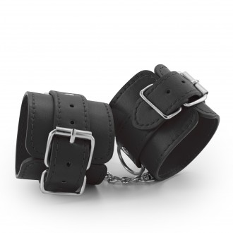 PACK OF 24 BONDAGE LOVE LEATHER HANDCUFF CRUSHIOUS BLACK