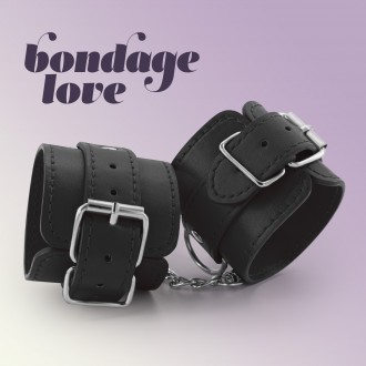 PACK DE 24 ESPOSAS DE CUERO BONDAGE LOVE CRUSHIOUS NEGRAS