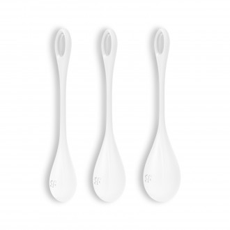 SET DI 3 PALLE DI KEGEL YONI POTENZA 1 BIANCO SATISFYER