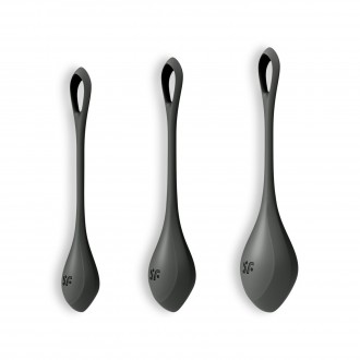 SET DI 3 PALLE DI KEGEL YONI POTENZA 2 NERO SATISFYER