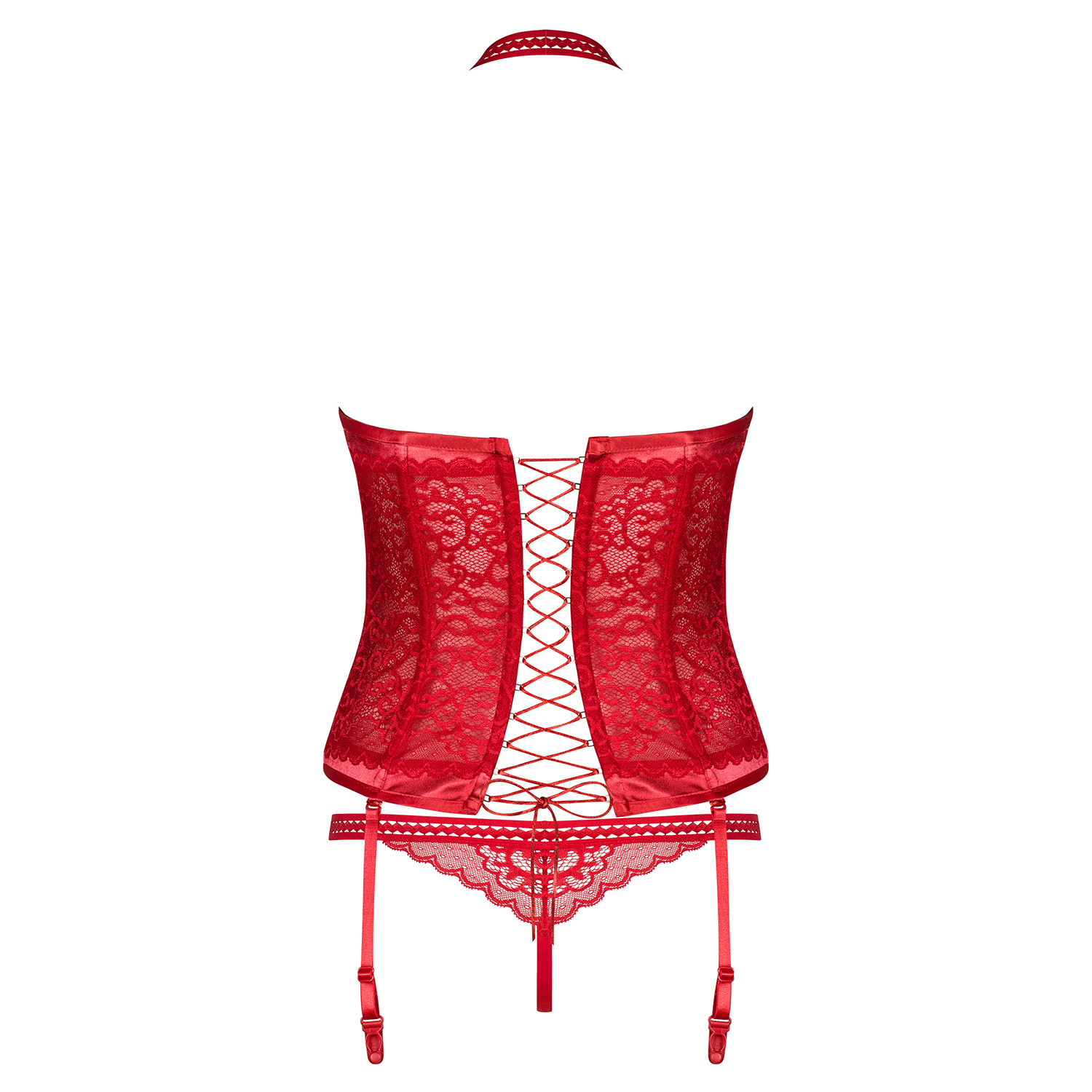 OBSESSIVE FLAMERIA CORSET AND THONG