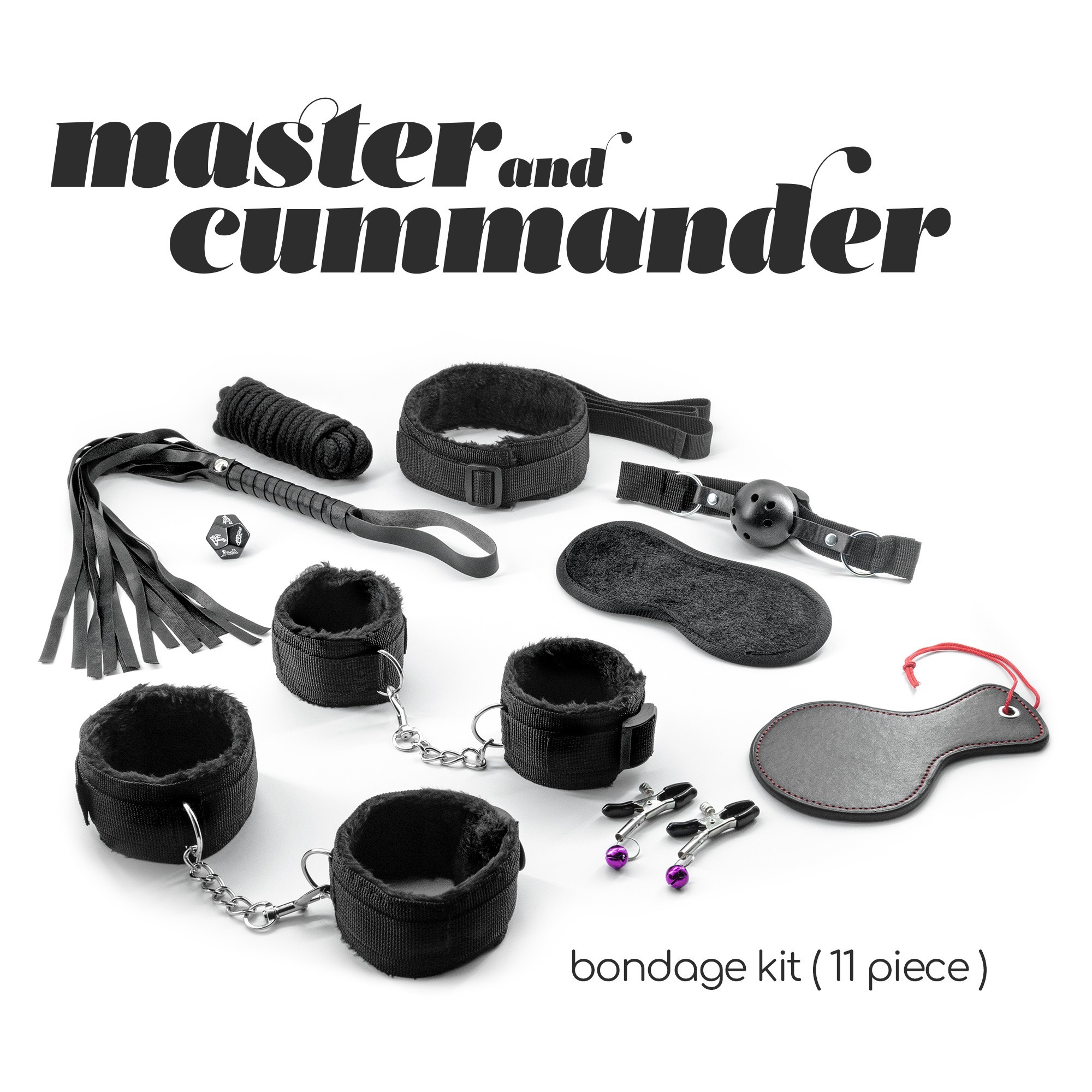 CONFEZIONE DA 18 MASTER &amp; CUMMANDER BONDAGE KIT CON 11 CRUSHIOUS PEZZI