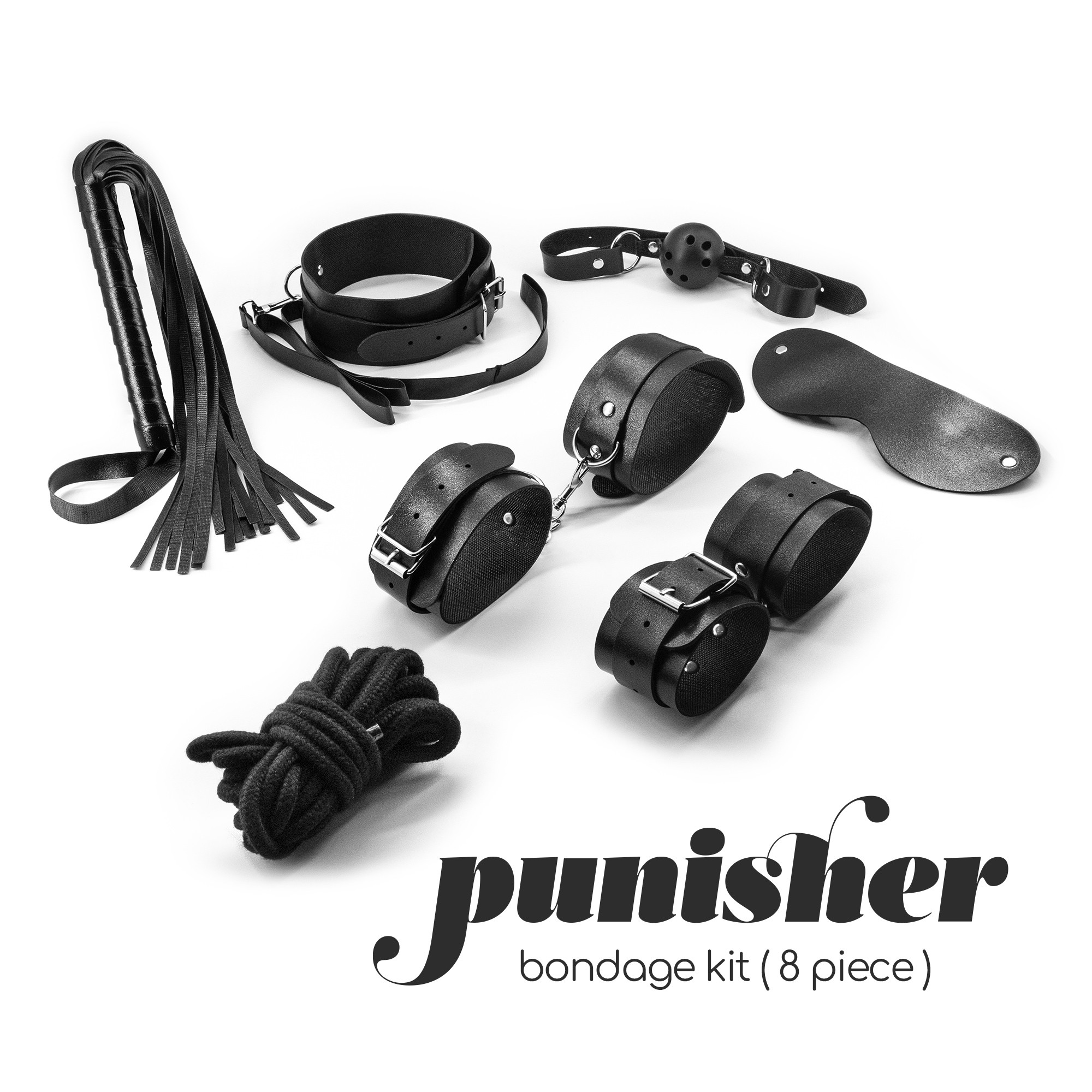 PACK OF 18 CRUSHIOUS PUNISHER 8 PIECE BONDAGE KIT