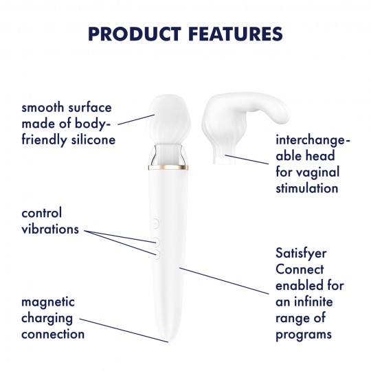 SATISFYER DOUBLE WAND-ER VIBRATOR WITH APP