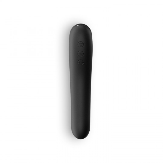 VIBRADOR DUAL KISS SATISFYER NEGRO