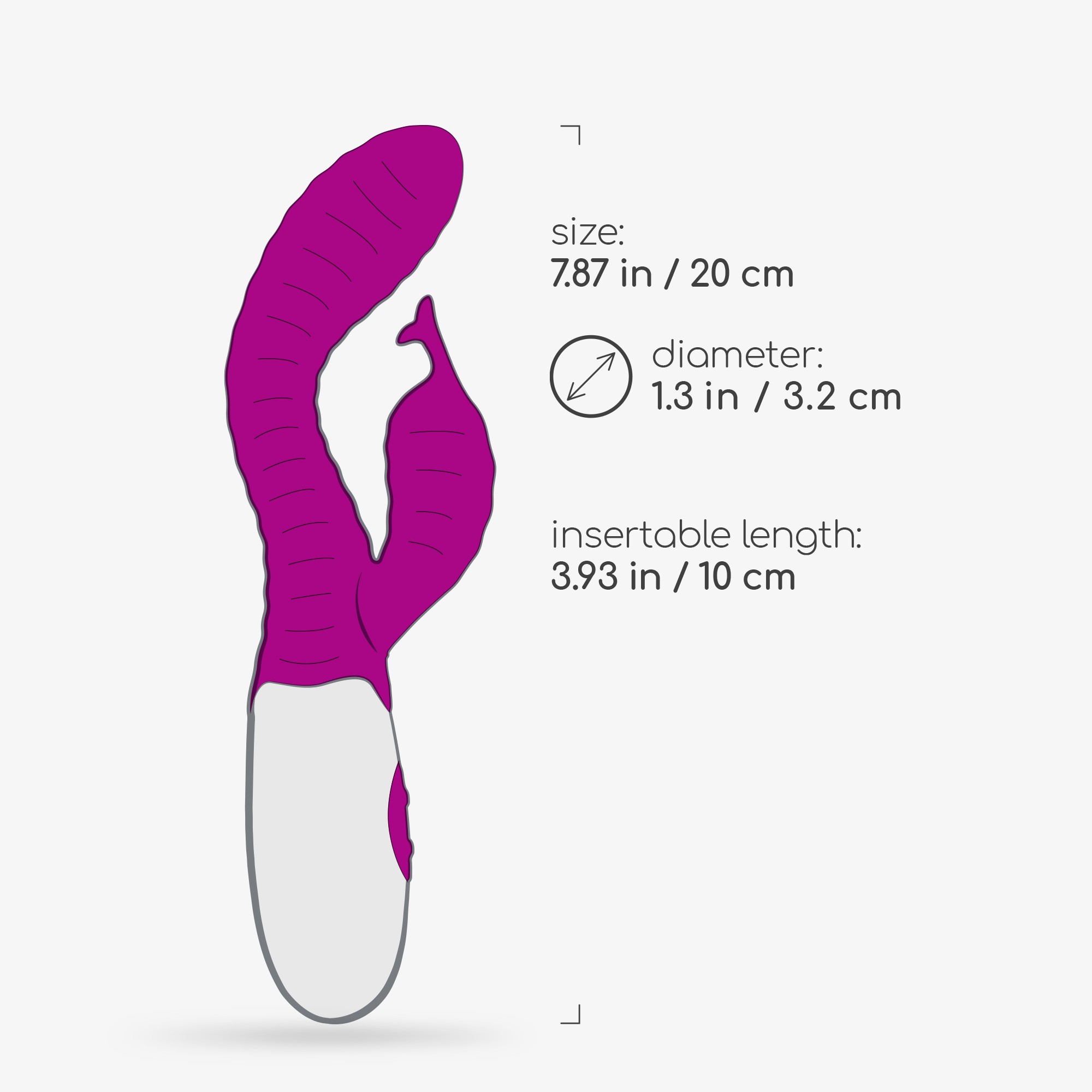 VIBRADOR CON ESTIMULADOR DE CLÍTORIS GUMMIE MORADO Y LUBRICANTE DE BASE AGUA INCLUIDO CRUSHIOUS