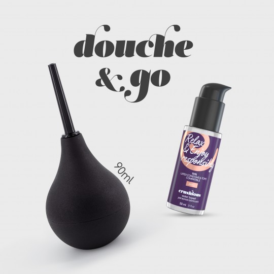 DOUCHE &amp; GO DOUCHE ANALE 90ML AVEC LUBRIFIANT ANAL 50ML CRUSHIOUS