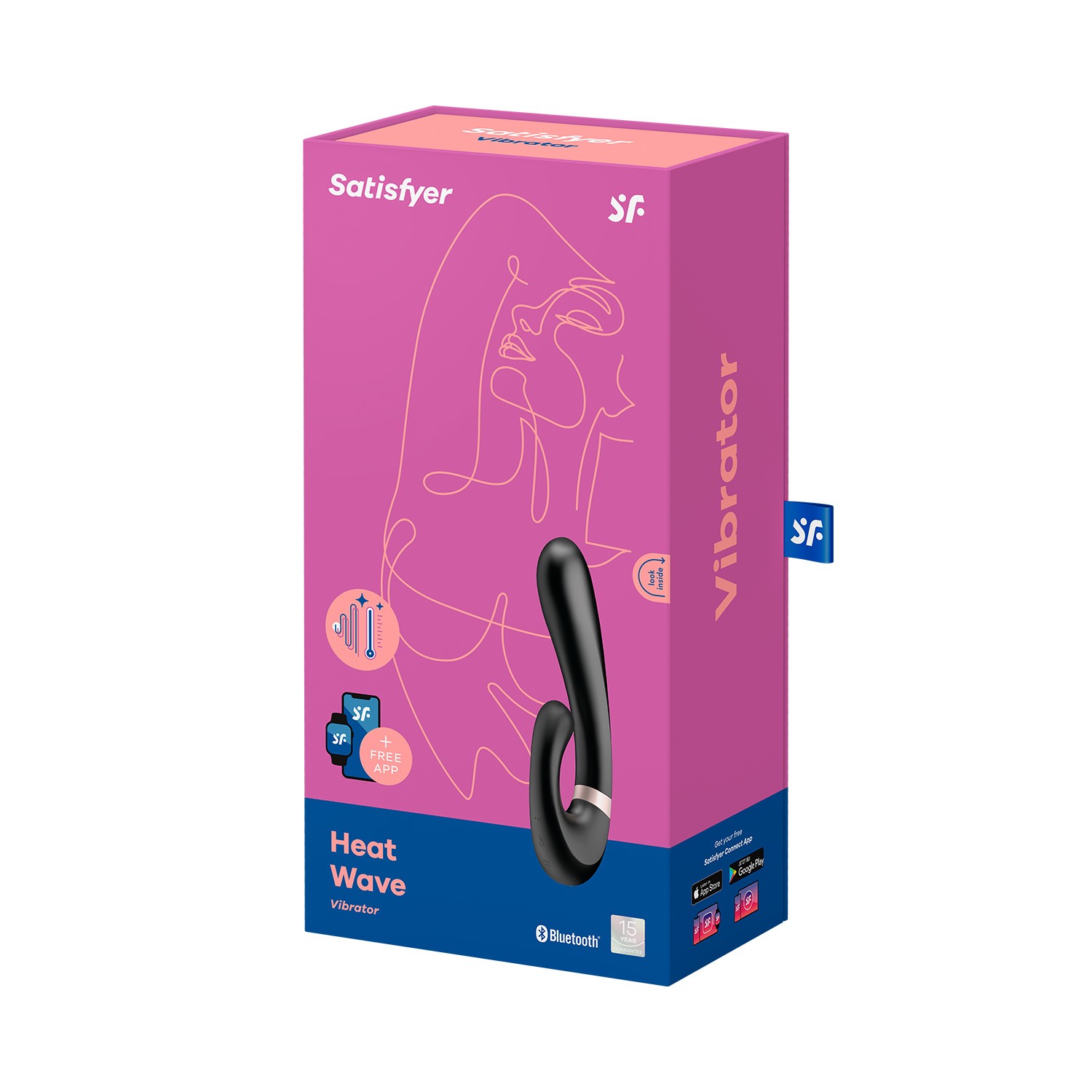 VIBRATORE A ONDA DI CALORE CON APP SATISFYER NERO