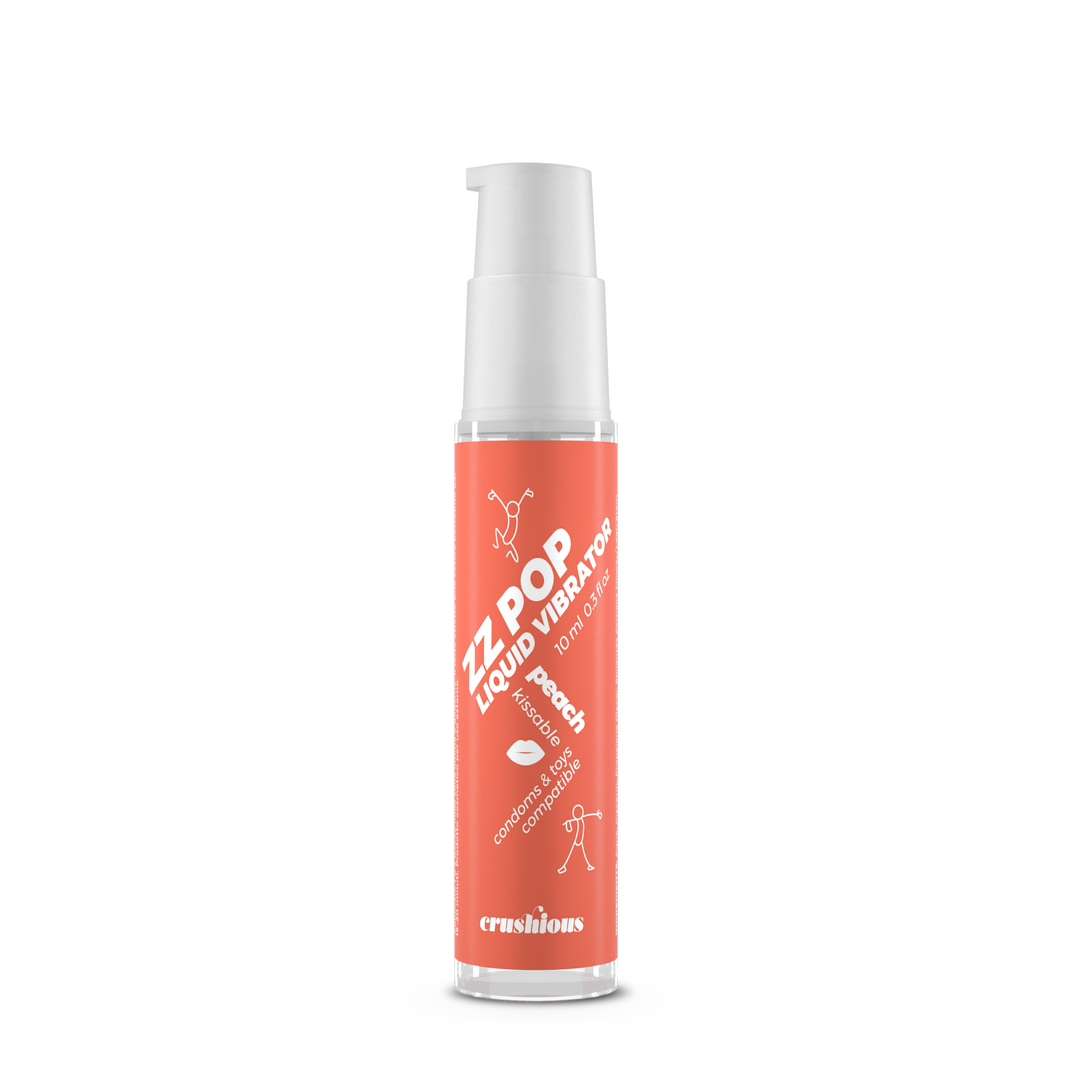 LIQUIDE VIBRATEUR  ZZ POP ARÔME PÊCHE 10ML CRUSHIOUS