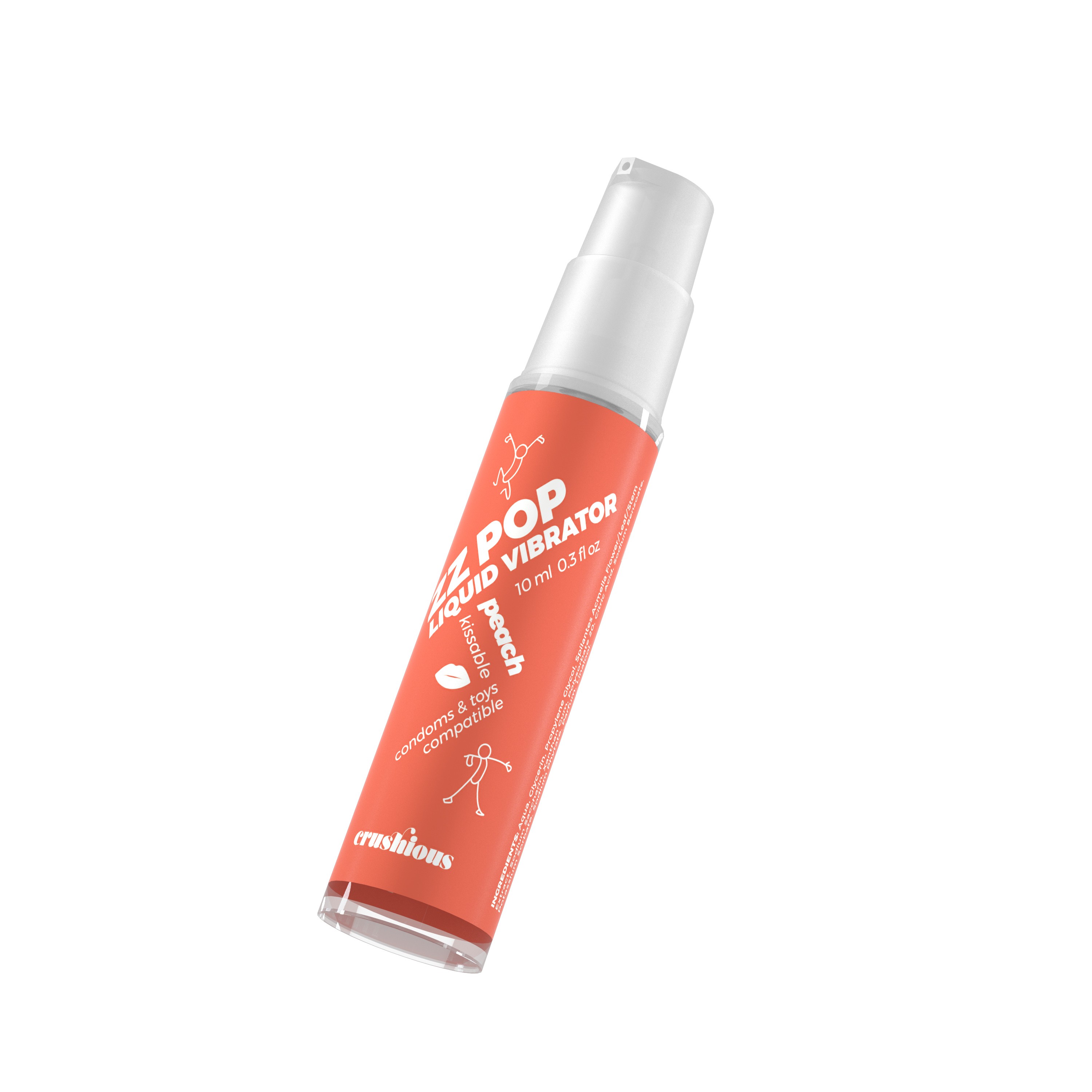 LIQUIDE VIBRATEUR  ZZ POP ARÔME PÊCHE 10ML CRUSHIOUS