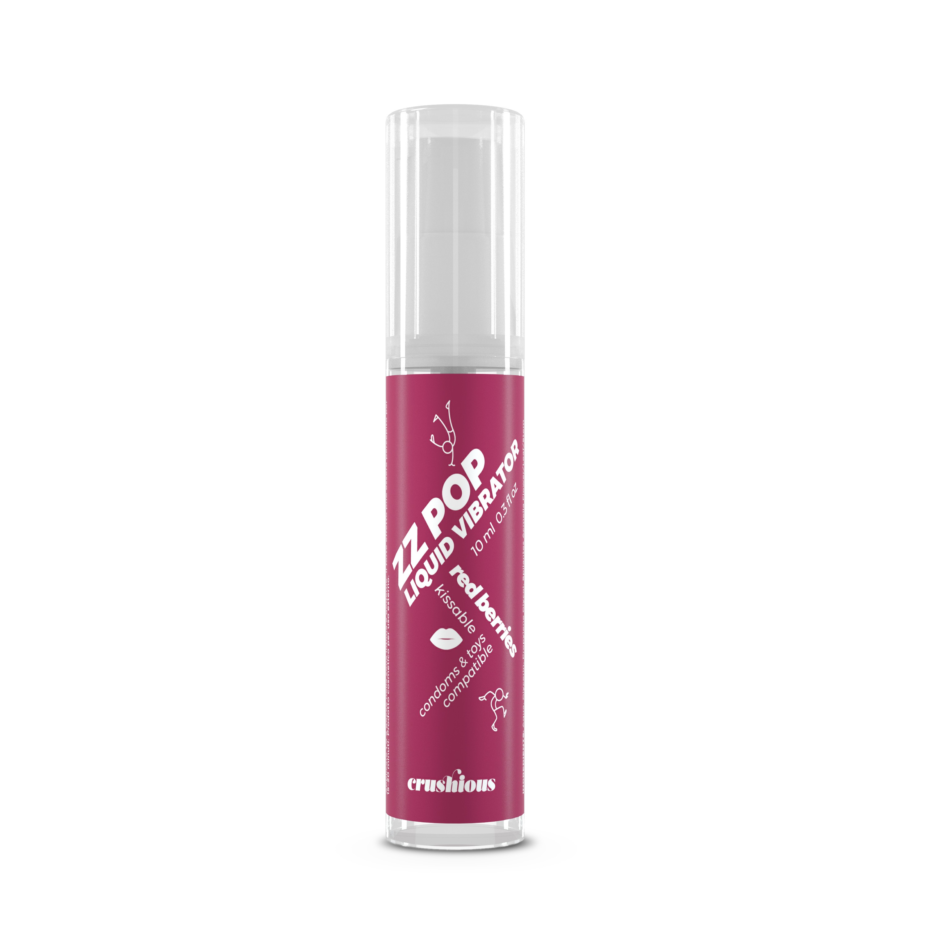 VIBRATORE LIQUIDO ZZ POP AROMATIZZATO ALLA FRUTTO ROSSO 10ML CRUSHIOUS