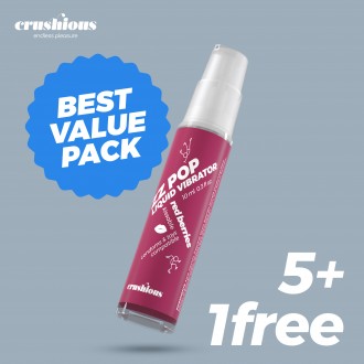 PACK 5 + 1 FREE CRUSHIOUS ZZ POP LIQUID VIBRATOR RED BERRIES AROMA 10ML