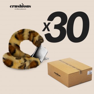 PACK DE 30 ALGEMAS DE PELUCHE LOVE CUFFS CRUSHIOUS LEOPARDO