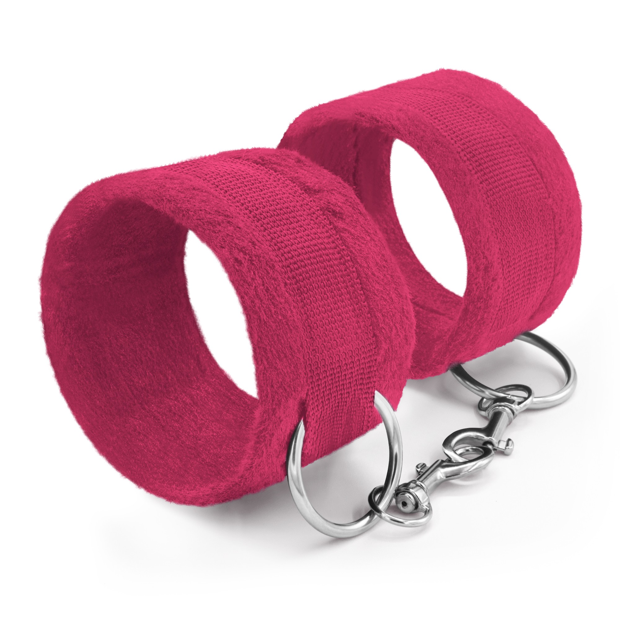 MANETTE IN VELCRO TOUGH LOVE CON CATENA EXTRA DA 40 CM CRUSHIOUS ROSA