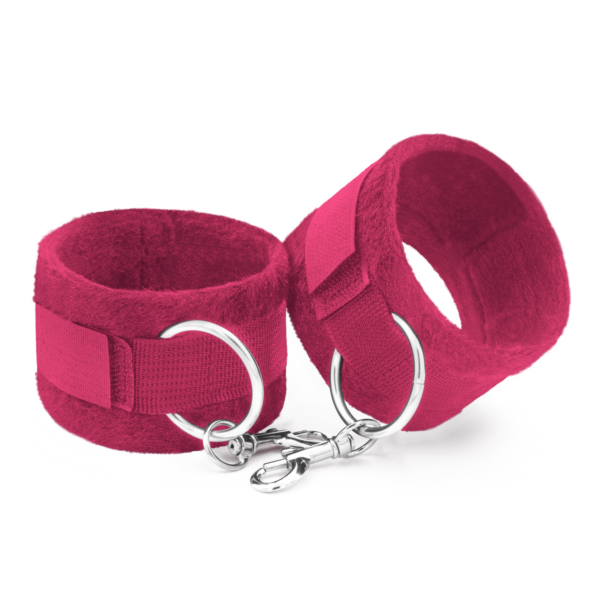 TOUGH LOVE VELCRO HANDCUFFS WITH EXTRA 40CM CHAIN CRUSHIOUS PINK