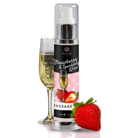 HUILE DE MASSAGE CHAMPAGNE FRAISE SECRET PLAY 50ML