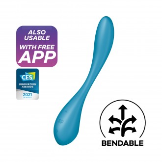 VIBRATORE G-SPOT FLEX 5 CONNECT APP LILLA SATISFYER