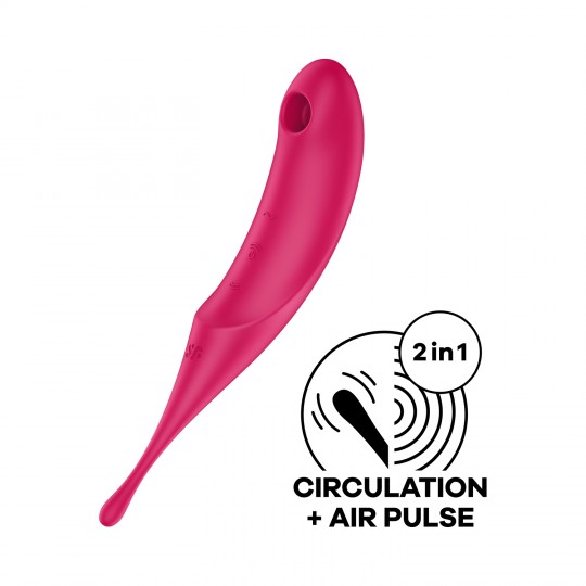 ESTIMULADOR TWIRLING PRO VERMELHO SATISFYER