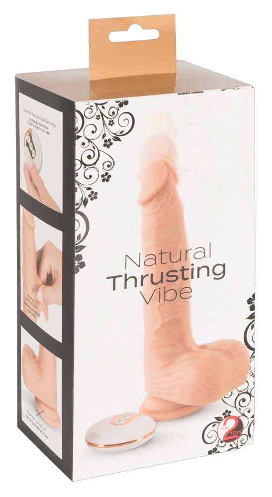 VIBRATORE REALISTICO CON FUNZIONE &quot;VAI E VIENI&quot; E TELECOMANDO WIRELESS NATURAL THRUSTING VIBE YOU2TOYS