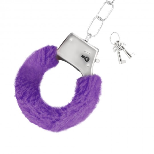 LOVE CUFFS FURRY HANDCUFFS CRUSHIOUS PURPLE