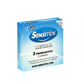 SENSITEX DISPLAY WITH 48X3 VEGAN NATURAL CONDOMS