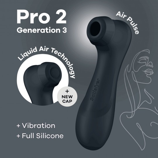 STIMOLATORE PRO 2 GEN 3 SATISFYER NERO