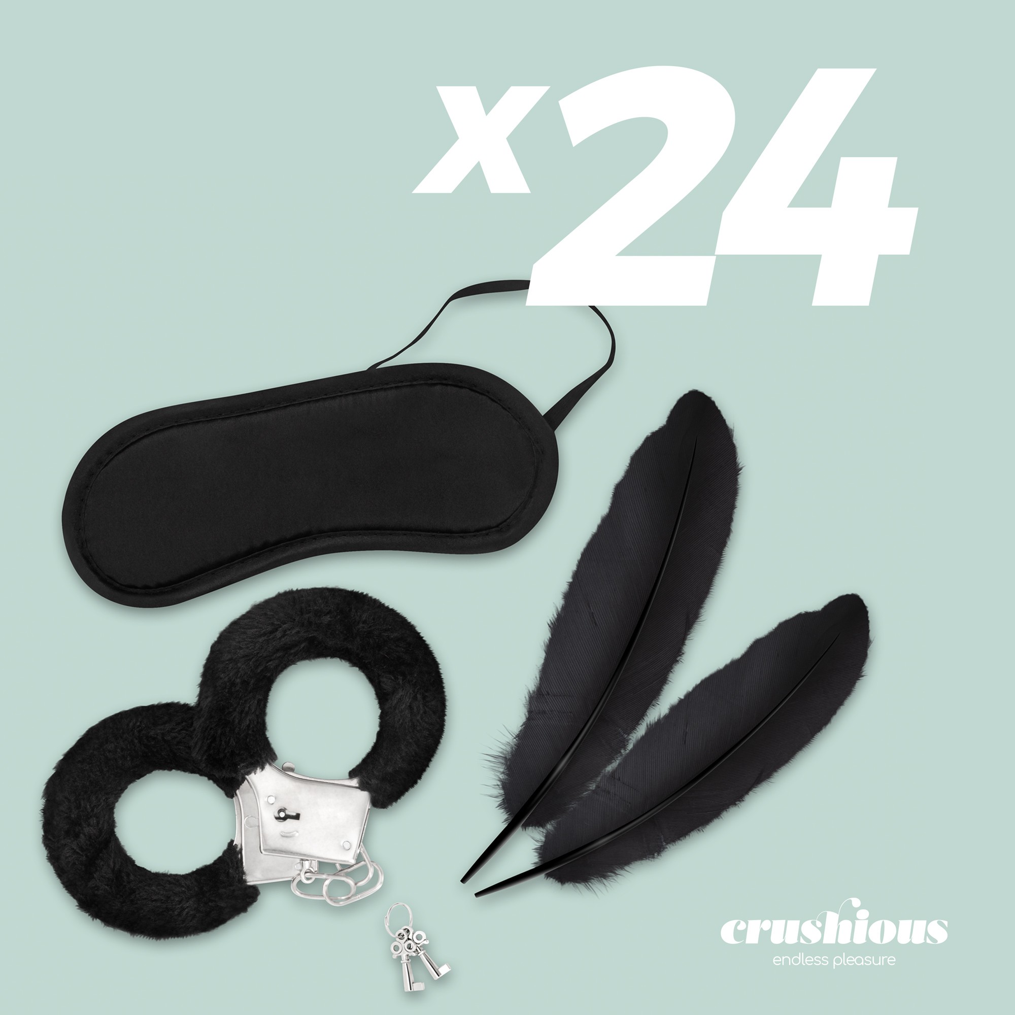 CONFEZIONE DA 24 KIT BONDAGE LOVER&#039;S DREAM CRUSHIOUS NERO