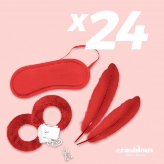 PACK DE 24 KIT DE ESCLAVITUD LOVER'S DREAM CRUSHIOUS ROJO