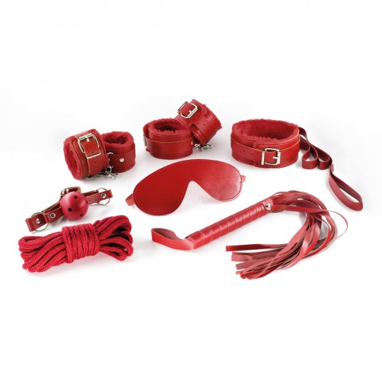 CONFEZIONE DA 18 KIT BDSM DUNGEONS &amp; MAIDENS ROSSO CRUSHIOUS