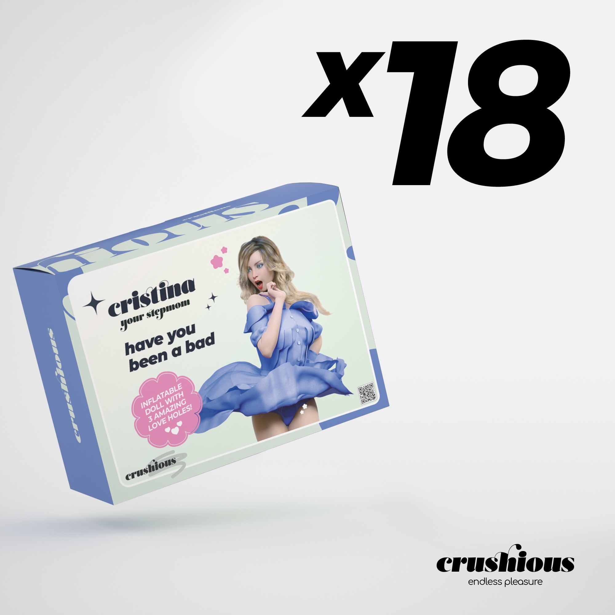 PACK DE 18 CRISTINA LA BELLE-MÈRE POUPÉE GONFLABLE BLONDE CRUSHIOUS