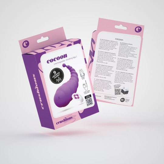 5 + 1 GRÁTIS COCOON OVO VIBRATÓRIO RECARREGÁVEL COM COMANDO À DISTÂNCIA CRUSHIOUS ROXO