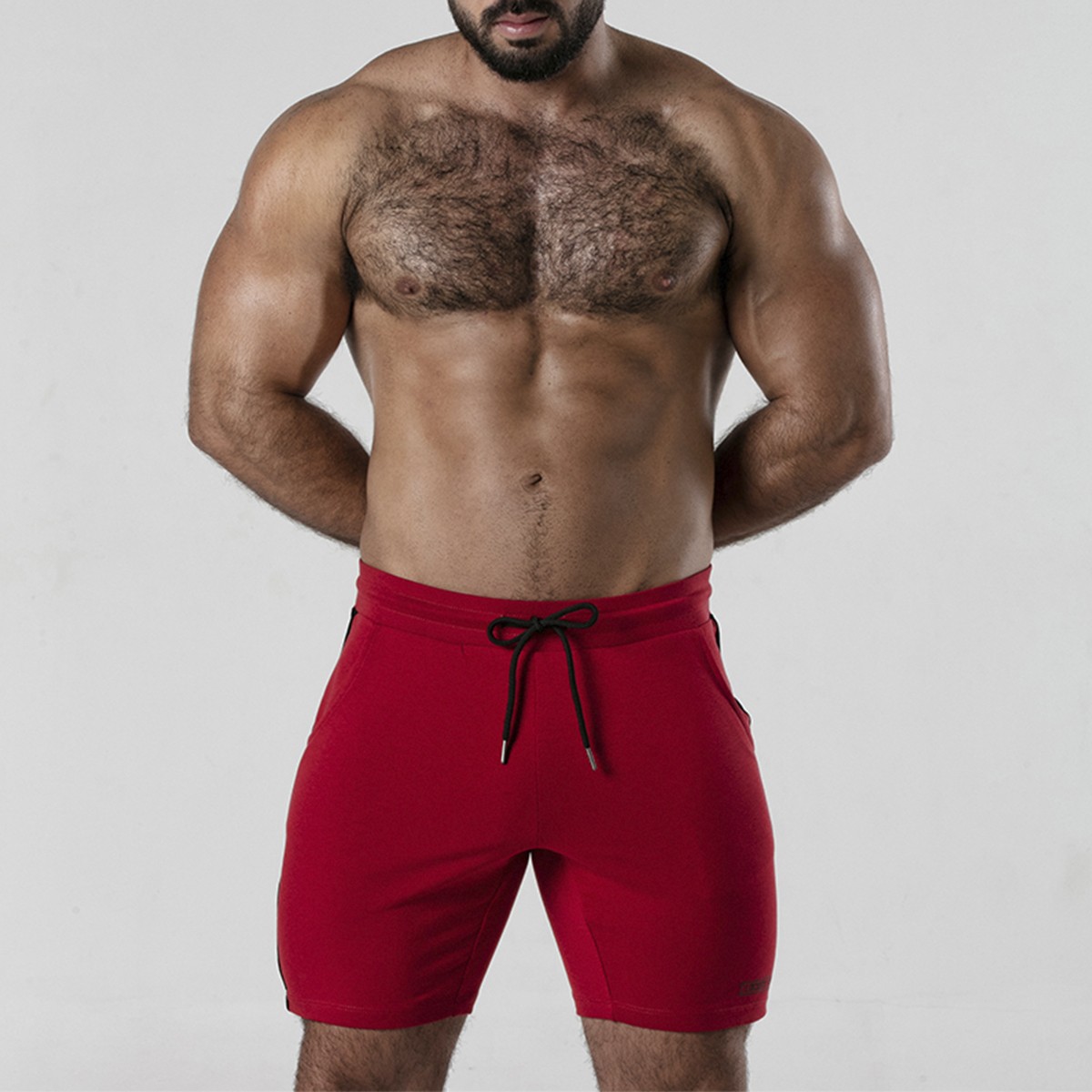 PANTALONI SIDE STRIP SHORT ROSSO LOCKER GEAR