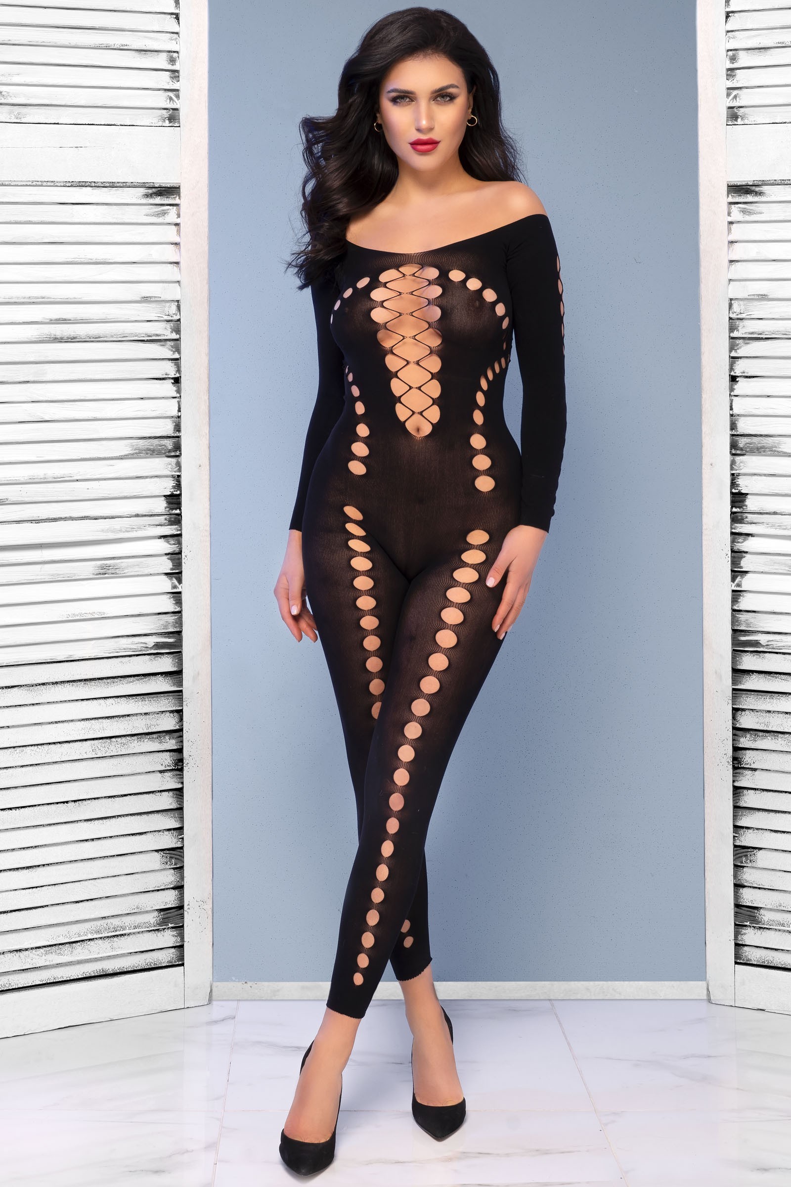 BODYSTOCKING CR-4646 NEGRO CHILIROSE