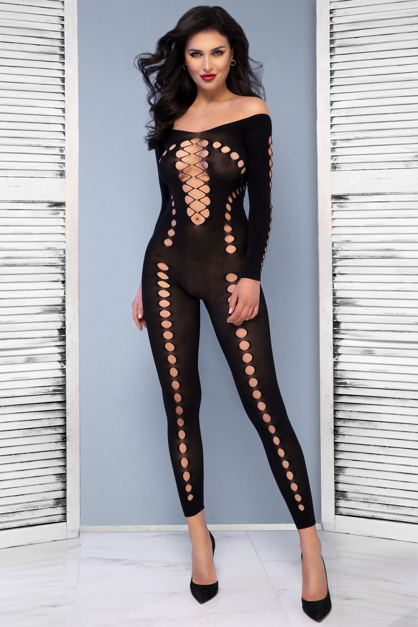 BODYSTOCKING CR-4646 NEGRO CHILIROSE