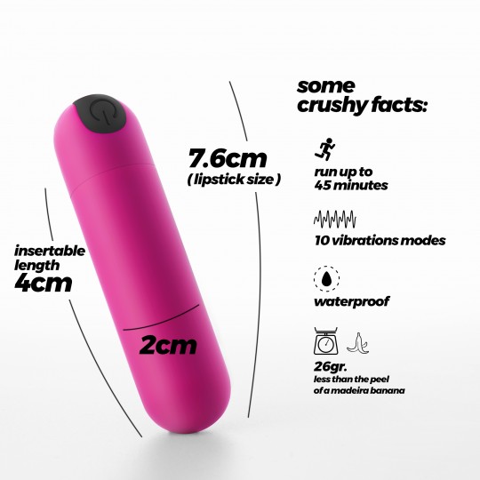 CRUSHIOUS IMOAN RECHARGEABLE VIBRATING BULLET PINK