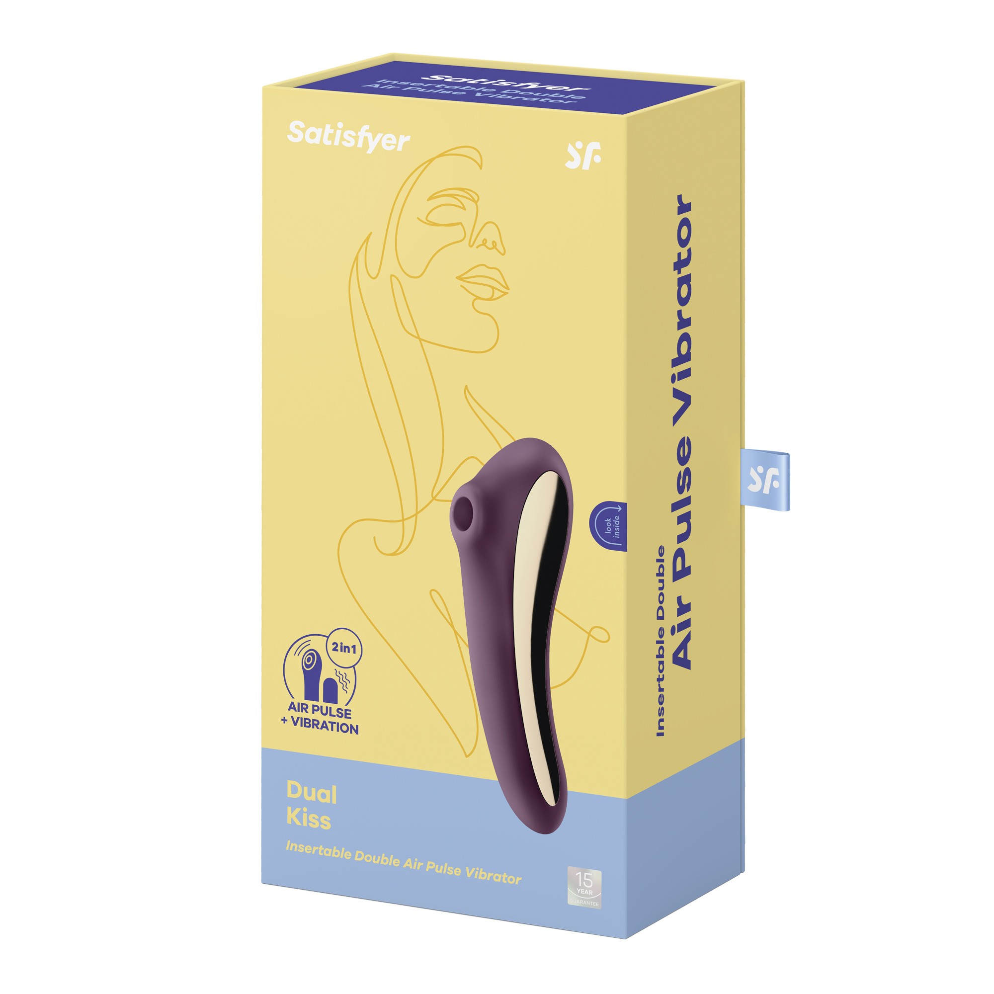 SATISFYER DUAL KISS VIBRATOR BORDEAUX