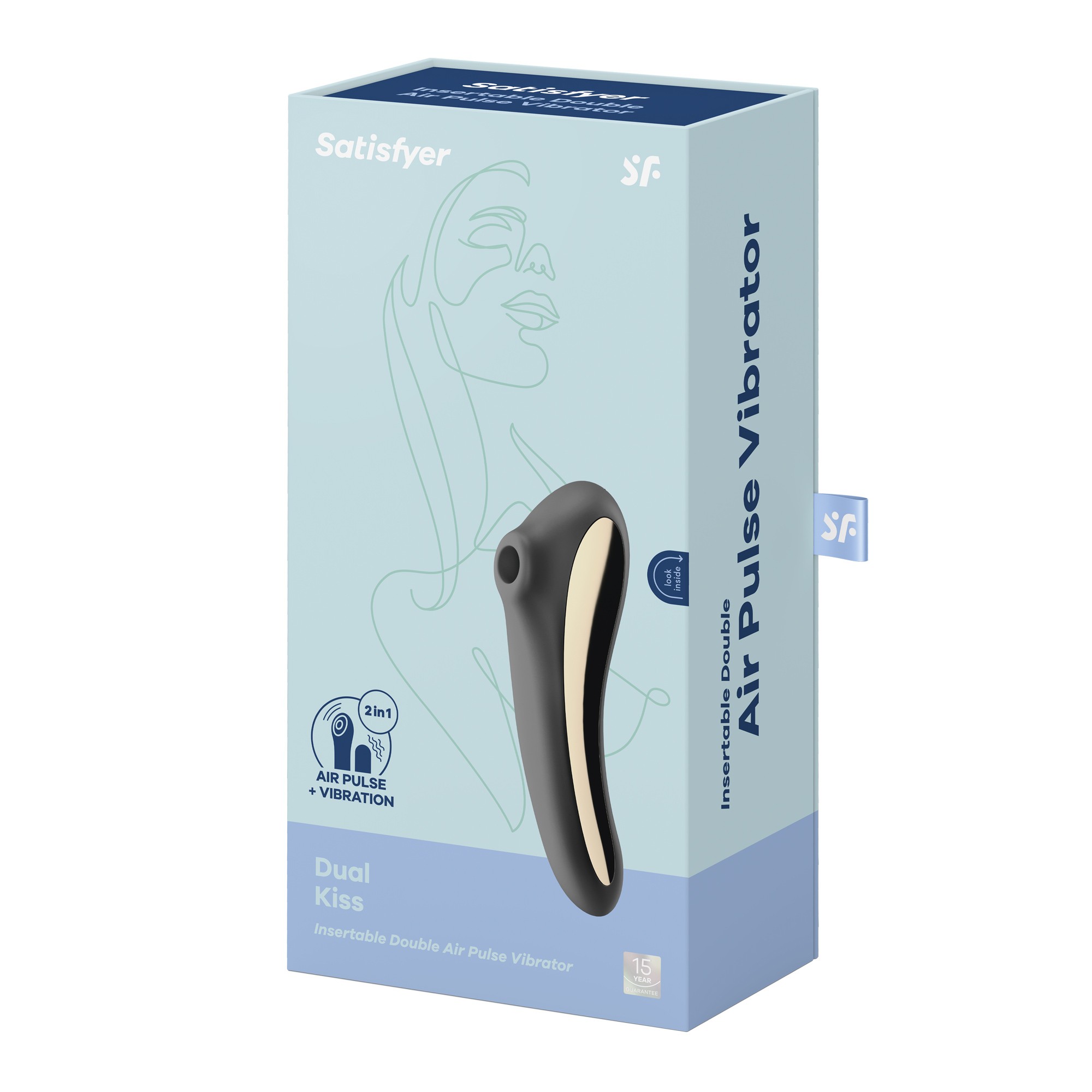 VIBRATORE DOPPIO BACIO SATISFYER NERO