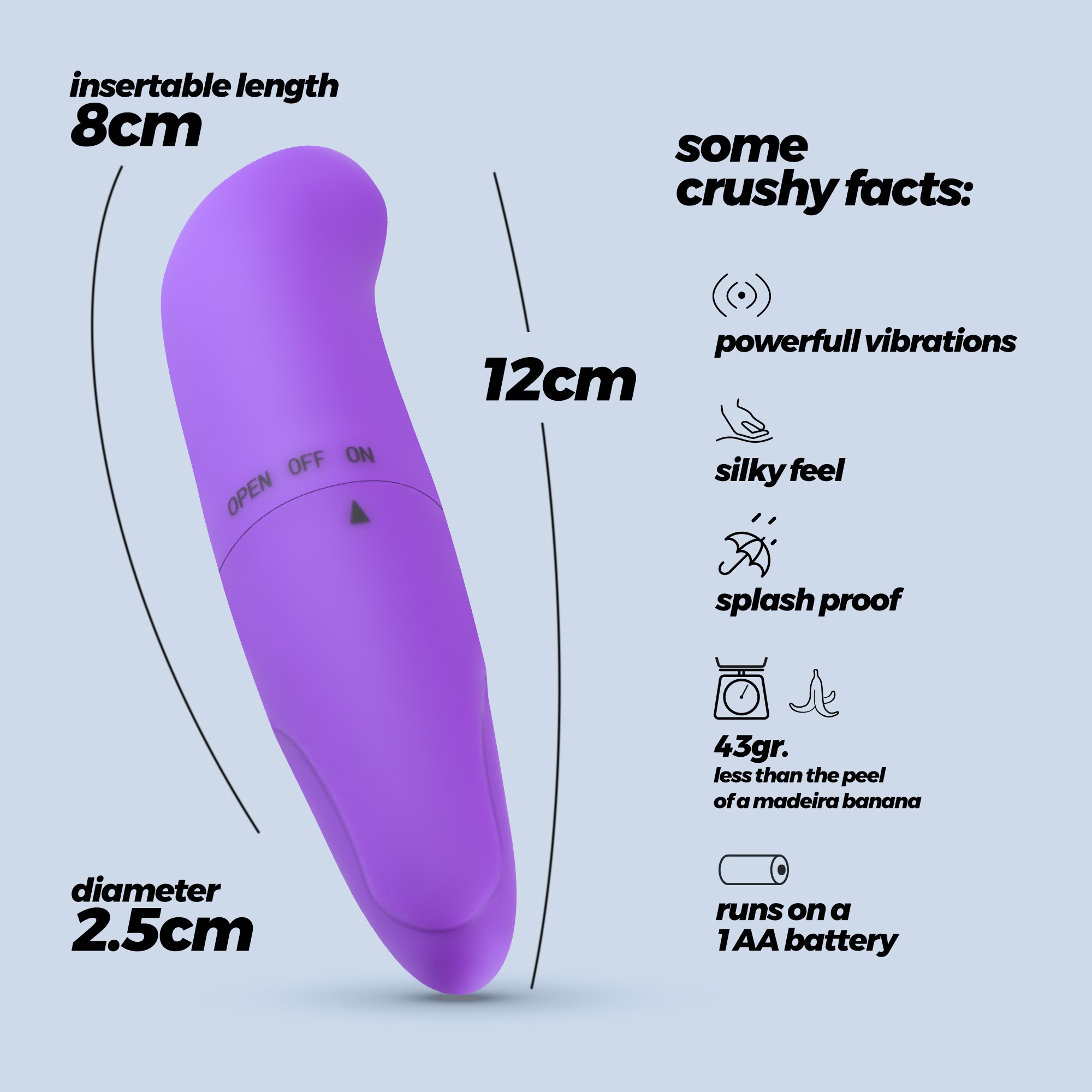 CRUSHIOUS G-FINDER MINI MASSAGER PURPLE