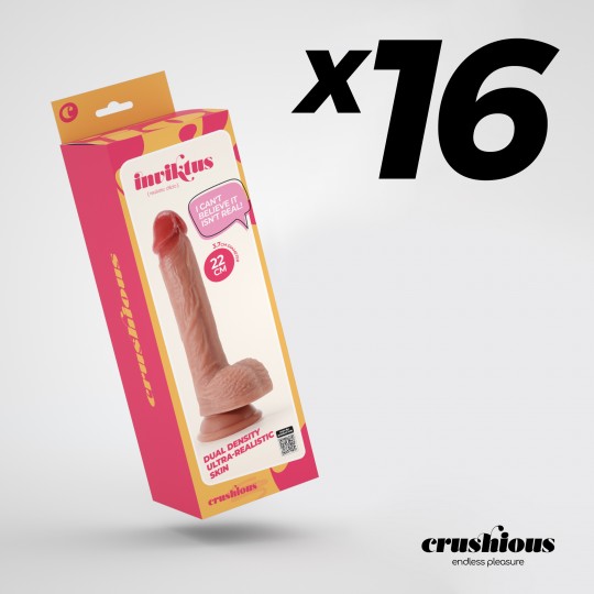 PACK DE 16 DILDO DE SILICONE LÍQUIDO INVIKTUS 8 CRUSHIOUS PELE