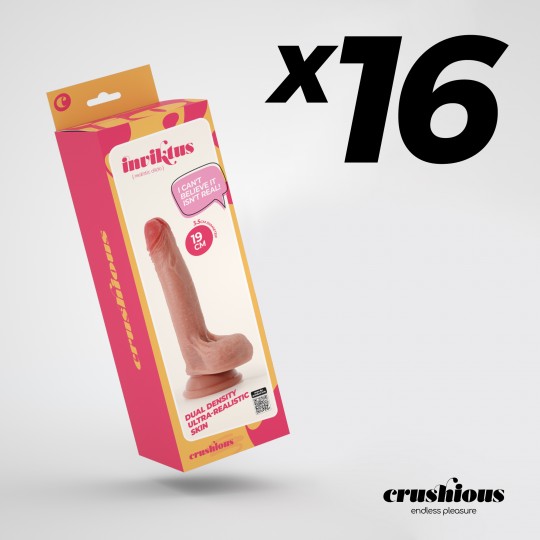 PACK DE 16 DILDO DE SILICONE LÍQUIDO INVIKTUS 7 CRUSHIOUS PELE