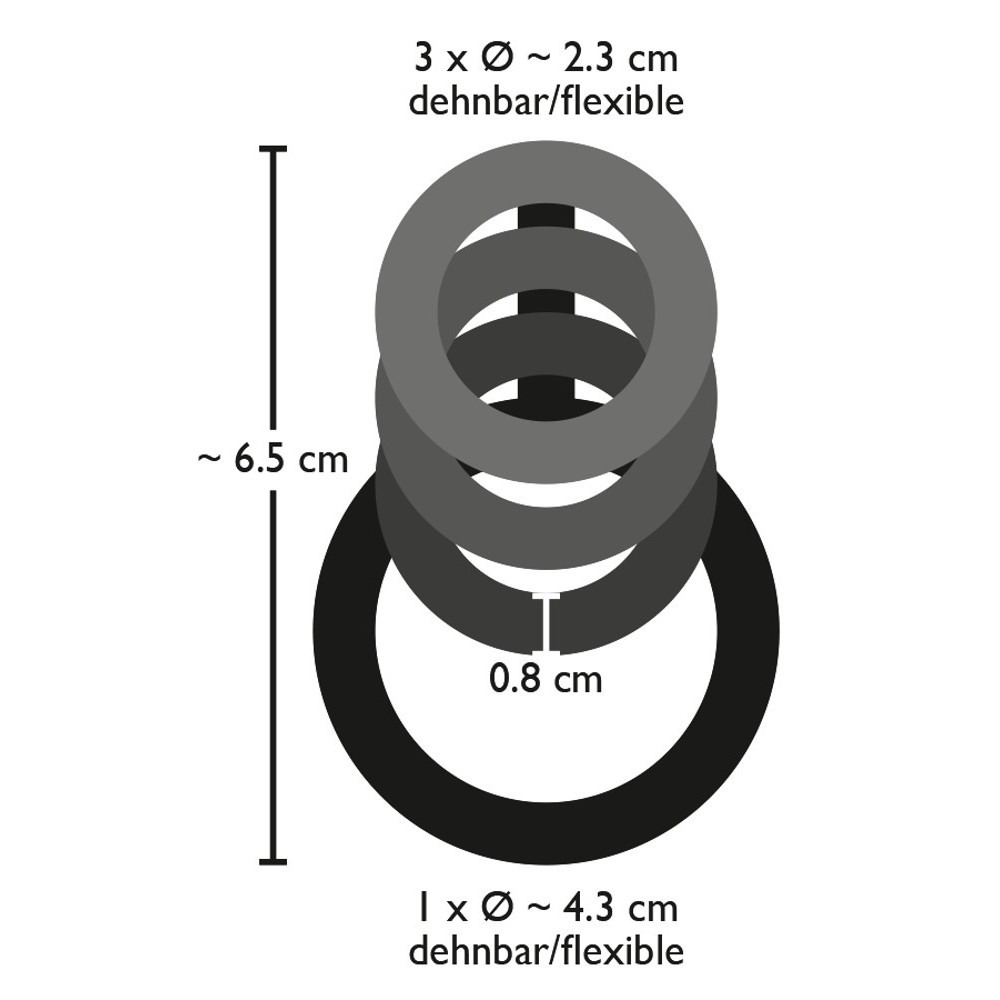 COCK/TESTICLE RING 4 RINGS