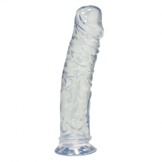 CRYSTAL CLEAR MEDIUM DONG DILDO