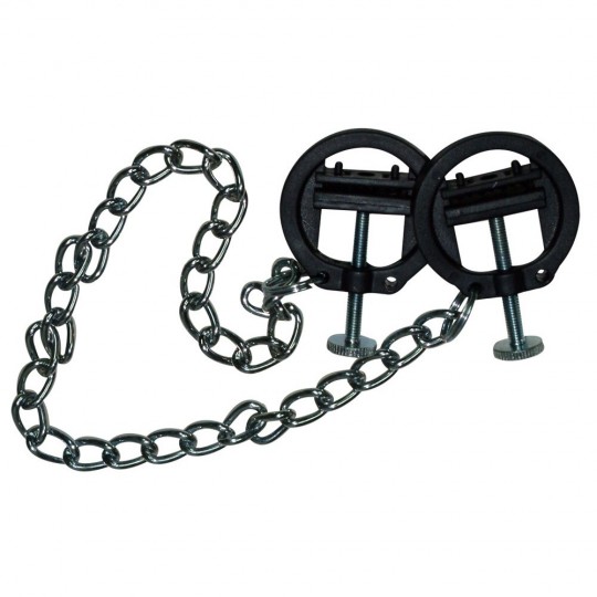 FETISH COLLECTION NIPPLE CLAMPS WITH METAL CHAIN