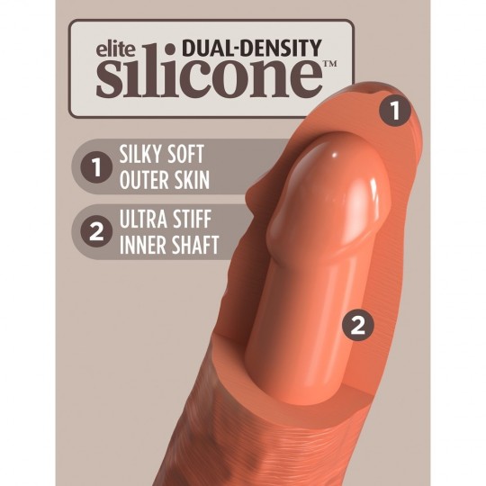 6\&quot; DUAL DENSITY SILICONE COCK