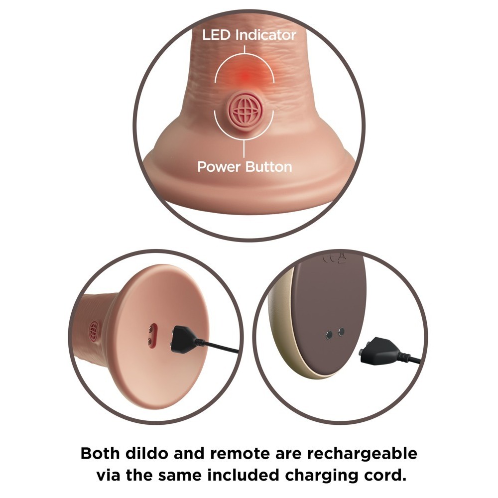 9\&quot; VIBRATING + DUAL DENSITY SILICONE COCK WITH REMOTE