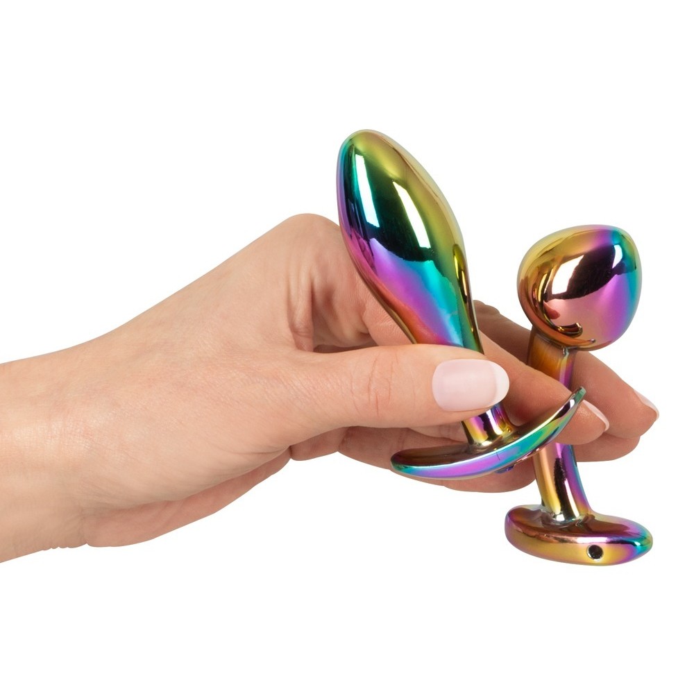 METAL BUTT PLUG SET IN RAINBOW COLOURS