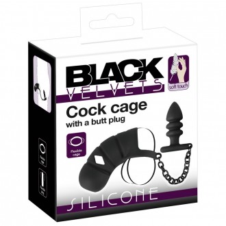 COCK CAGE WITH BUTT PLUG