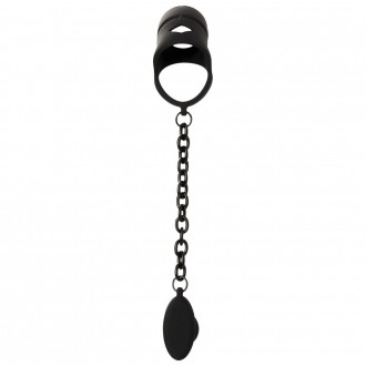 JAULA DE PENE CON PLUG ANAL BLACK VELVETS