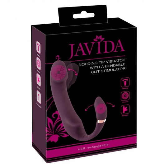 NODDING TIP VIBRATOR WITH BENDABLE CLIT STIMULATION